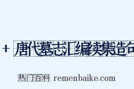 +唐代墓志汇编续集造句是什么意思的图片